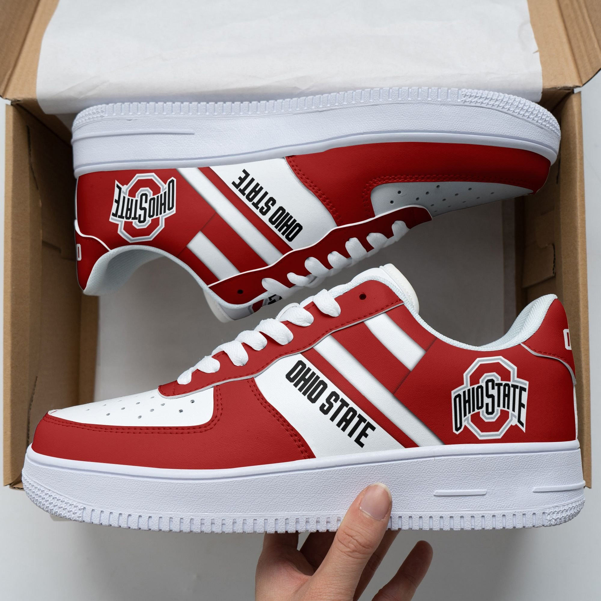 NCAAF Ohio State Buckeyes Air Force Shoes Nicegift AFSS5F4