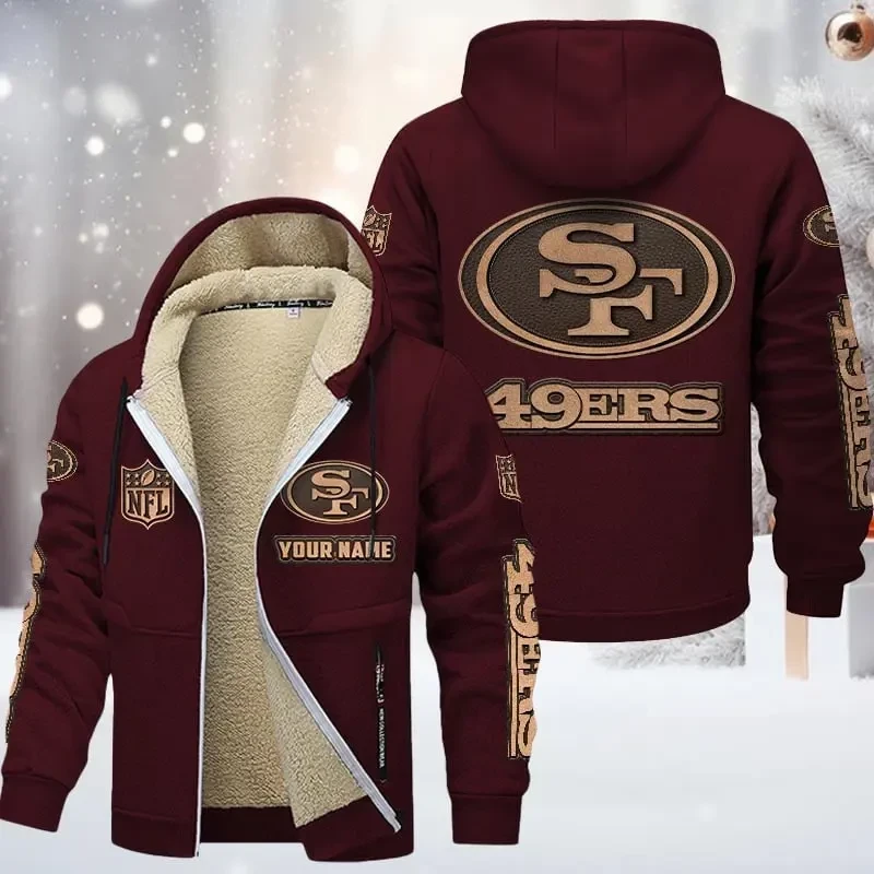 San Francisco 49ers DMTZ0865 Premium Sherpa-Lined Winter Hoodie – Personalized Edition