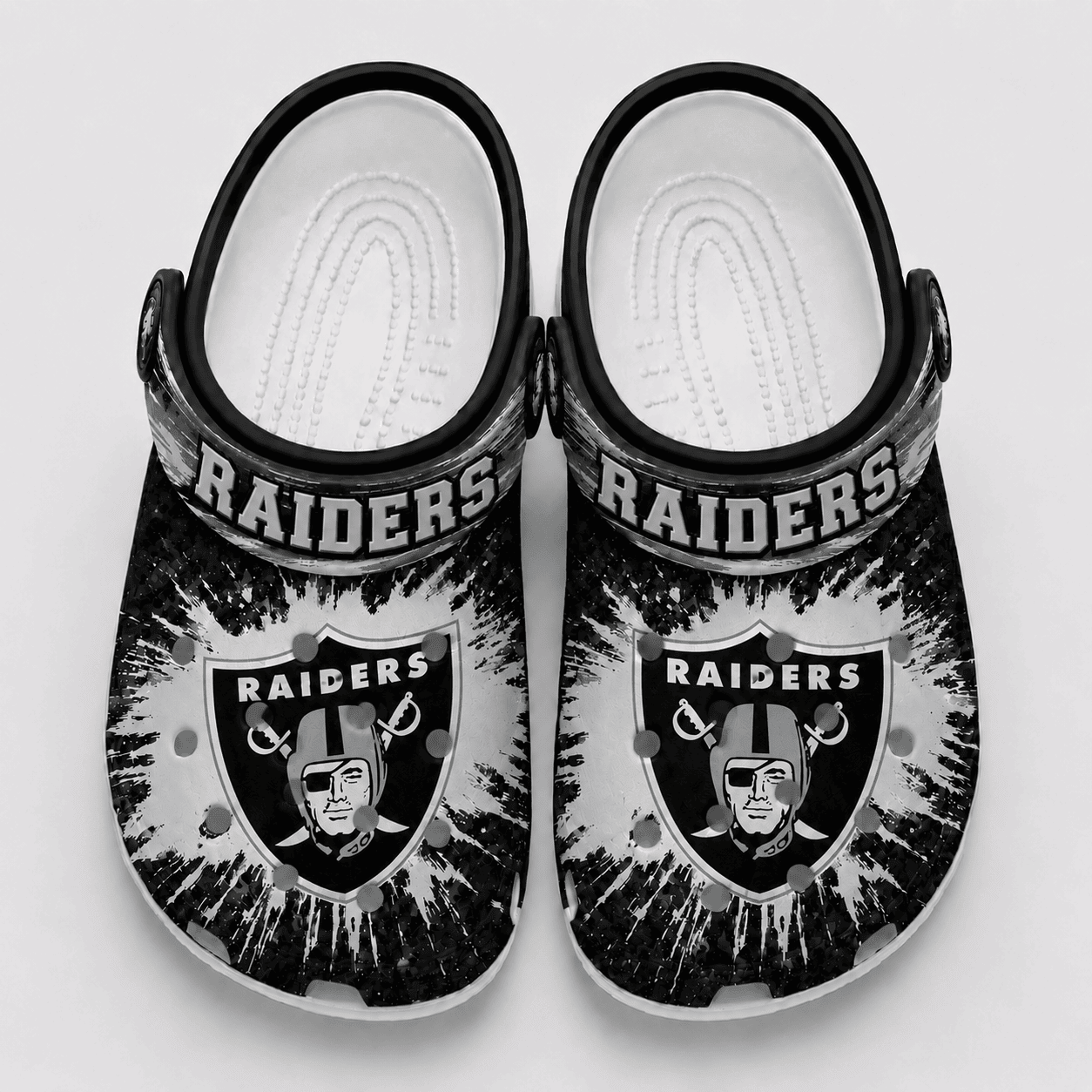 Las Vegas Raiders | Premium NFL Splash Burst Fan Crocs VAN238