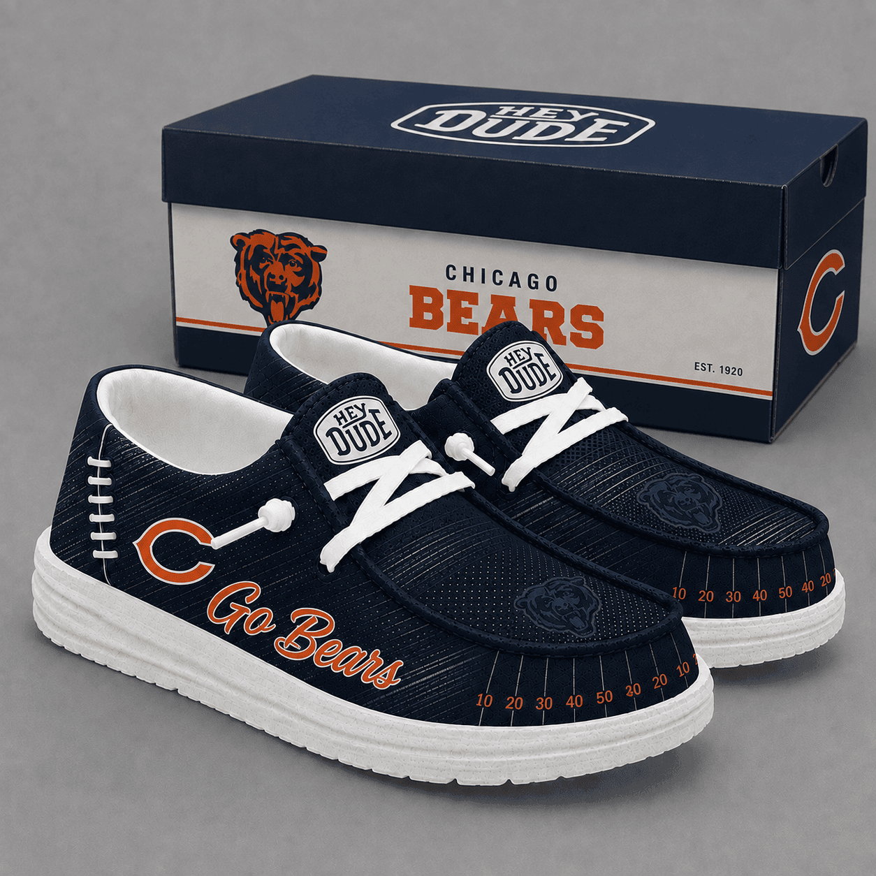 Chicago Bears | Premium NFL Football Field Fan Loafer Shoes - VA33030