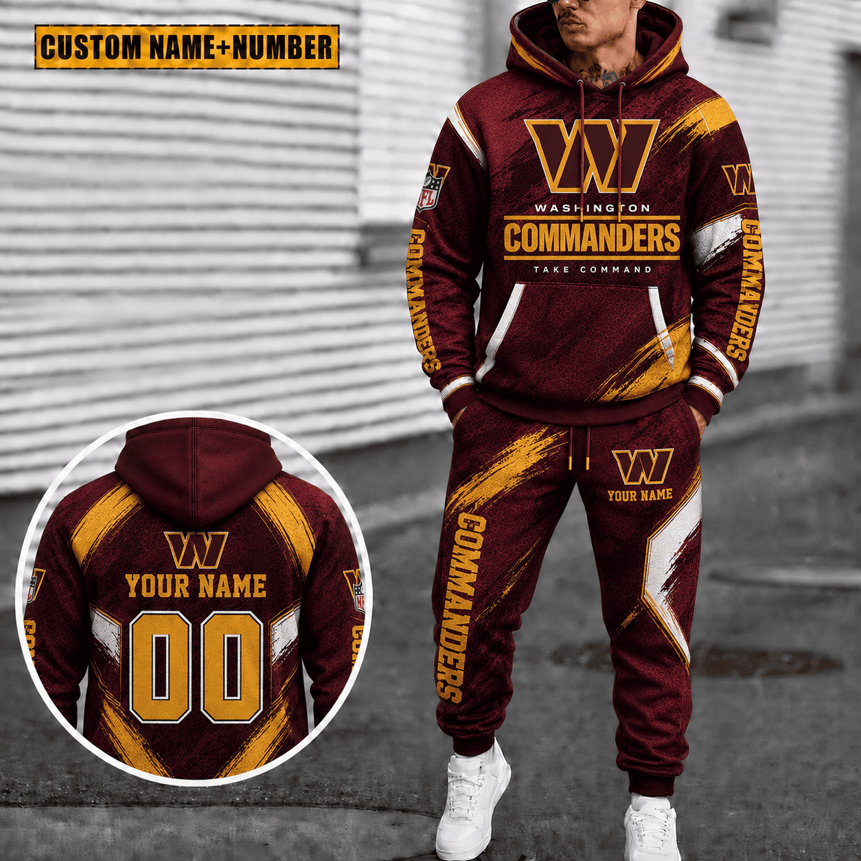 Washington Commanders Personalized Combo Hoodie And Sweatpants Gift For Fan VAN40036