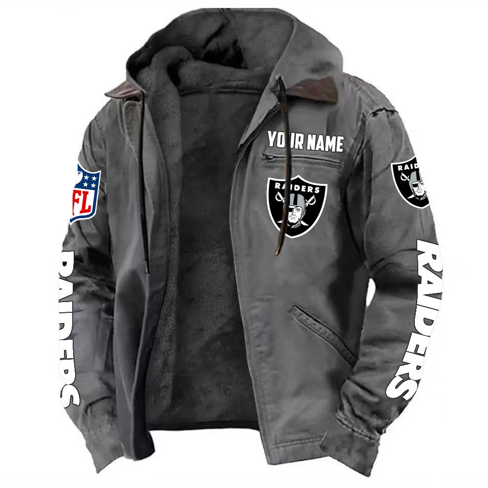 Las Vegas Raiders DMJK0017 Hooded Cardigan Jacket
