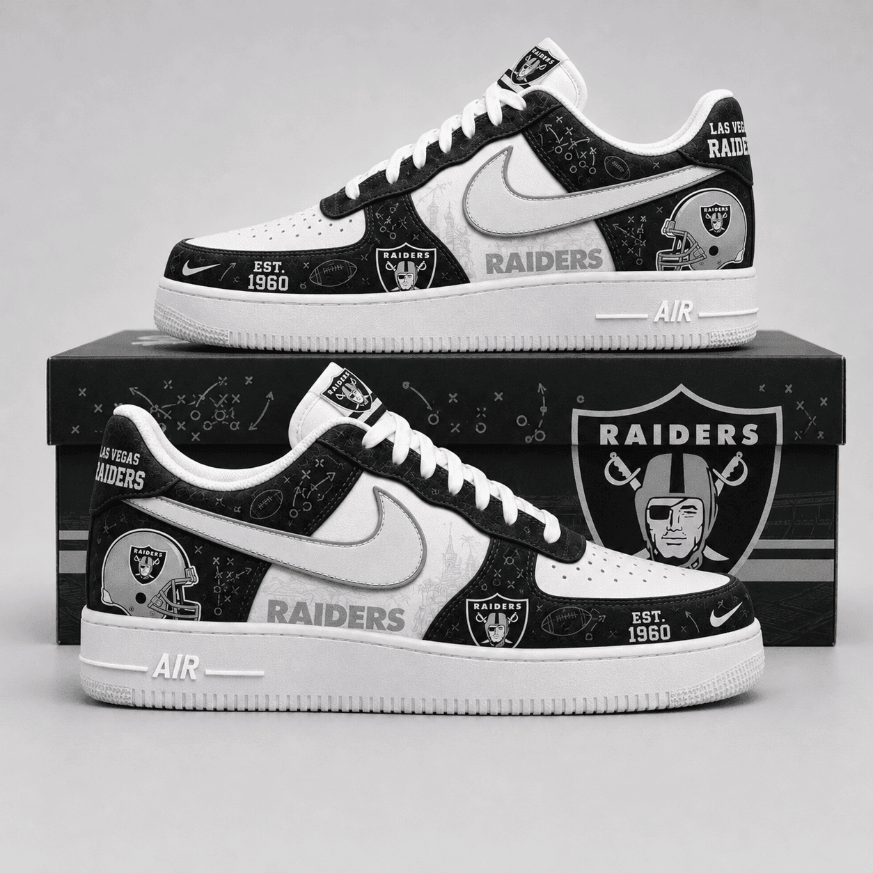 Las Vegas Raiders | Premium NFL Game Ready Fan AF1 Shoes - VA35227