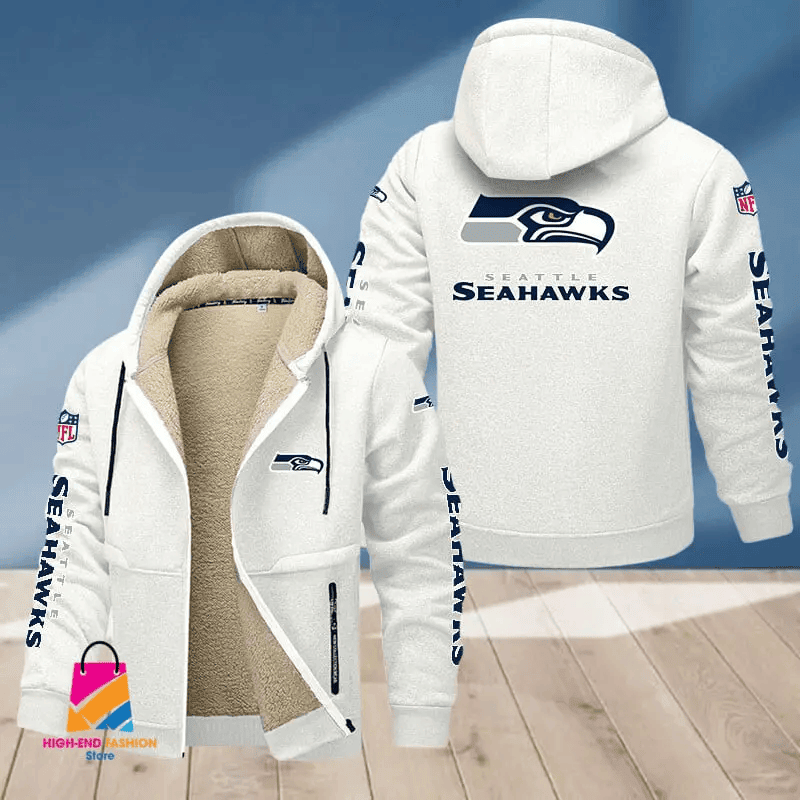 Seattle Seahawks Multicolor Premium Thick Zip-Up Hoodie ANZTZH029