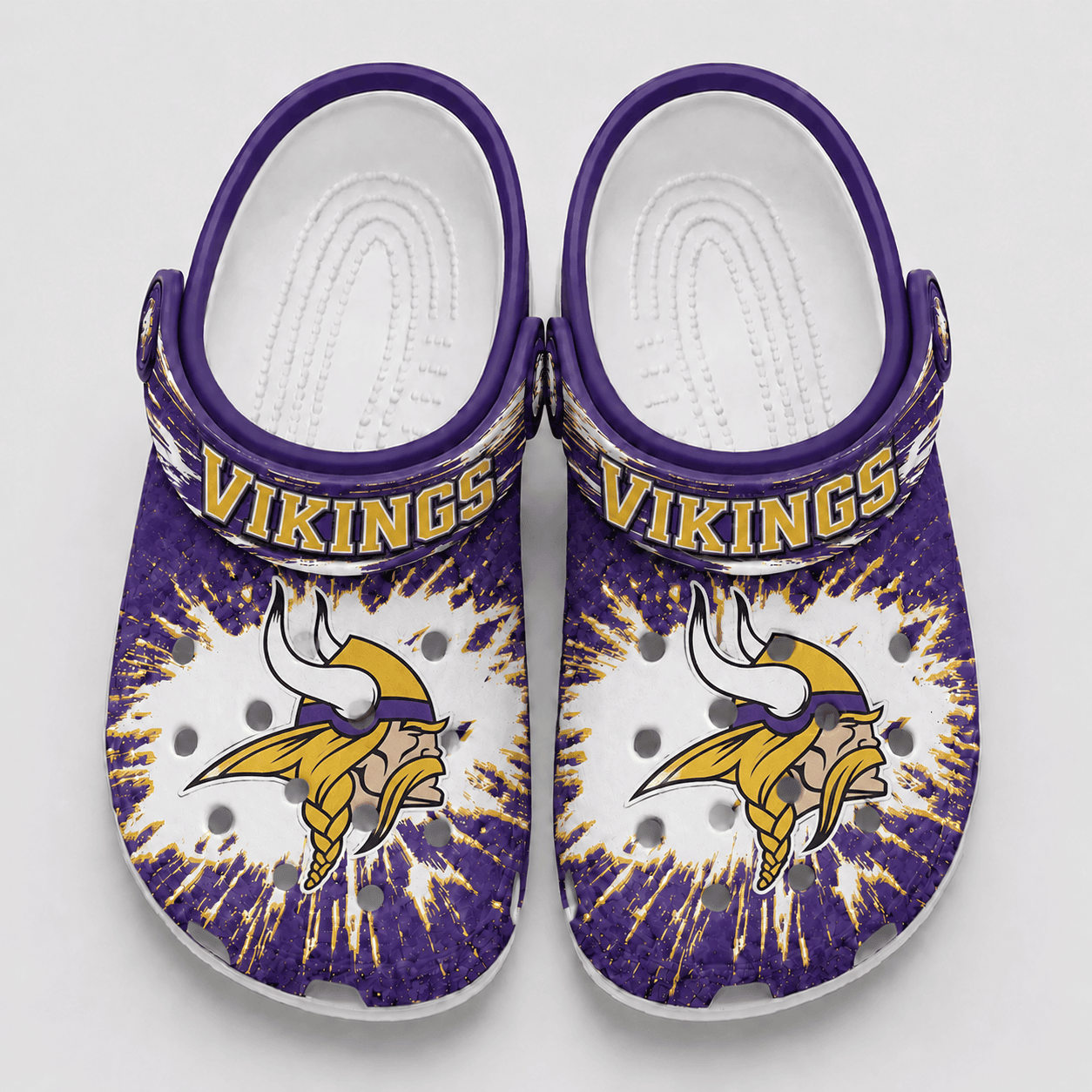Minnesota Vikings | Premium NFL Splash Burst Fan Crocs VAN227