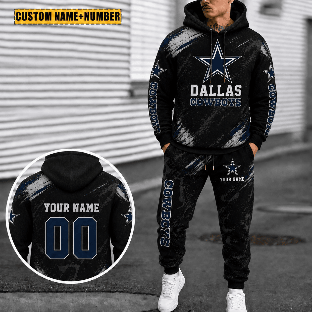 Dallas Cowboys Personalized Combo Hoodie And Sweatpants Gift For Fan VA1065