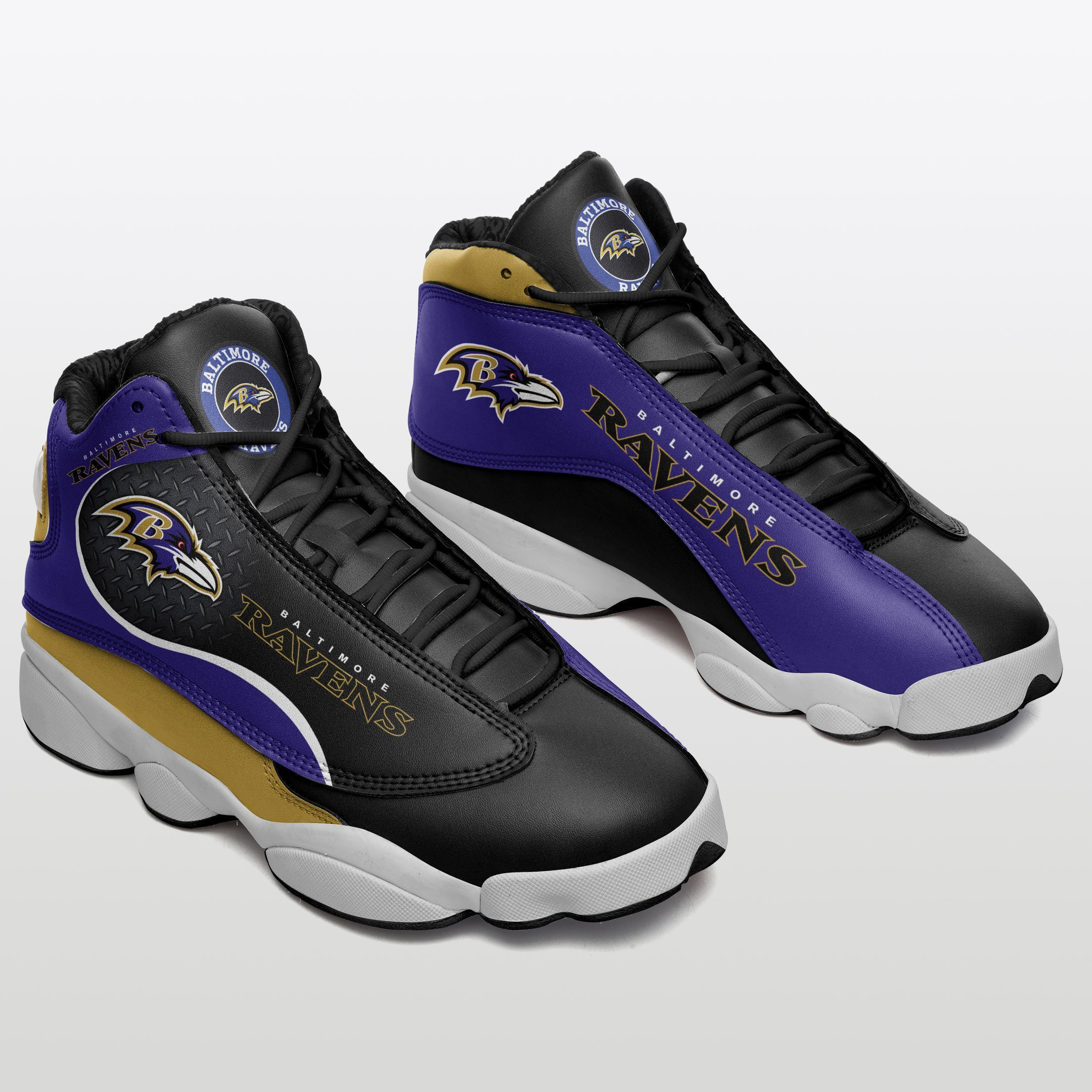 Baltimore Ravens Air JD13 Sneakers 456 sale