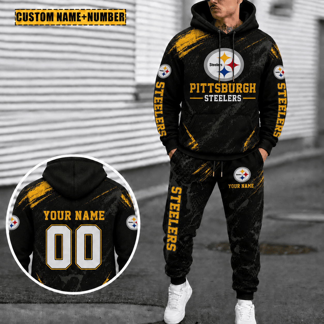 Pittsburgh Steelers Personalized Combo Hoodie And Sweatpants Gift For Fan VA1043