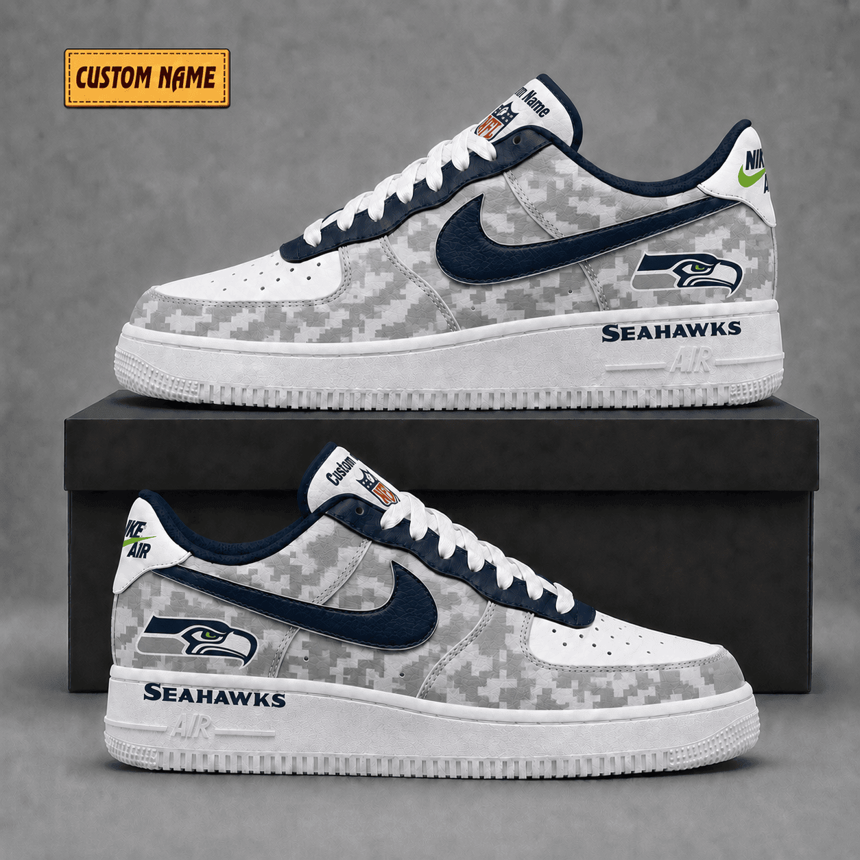 Seattle Seahawks | Premium NFL Fear The Team AF1 Sneakers - VA36248