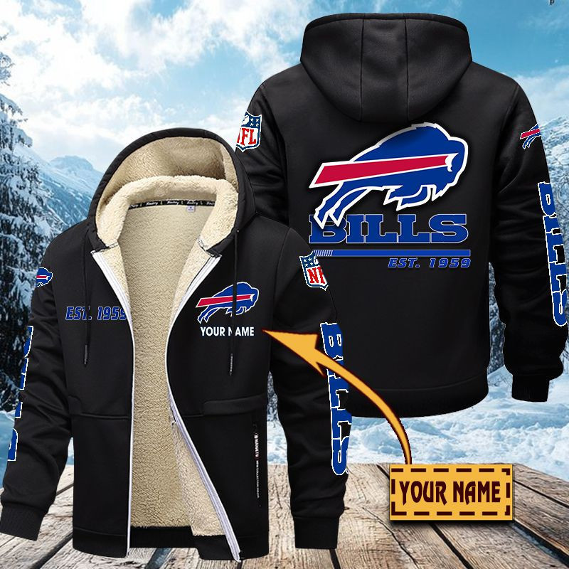 Buffalo Bills Premium Sherpa-Lined Winter Hoodie – Personalized Edition VITZC074