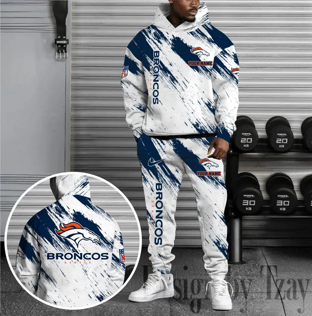 Denver Broncos Combo Hoodie And Sweatpants Gift For Fan AZHD1363