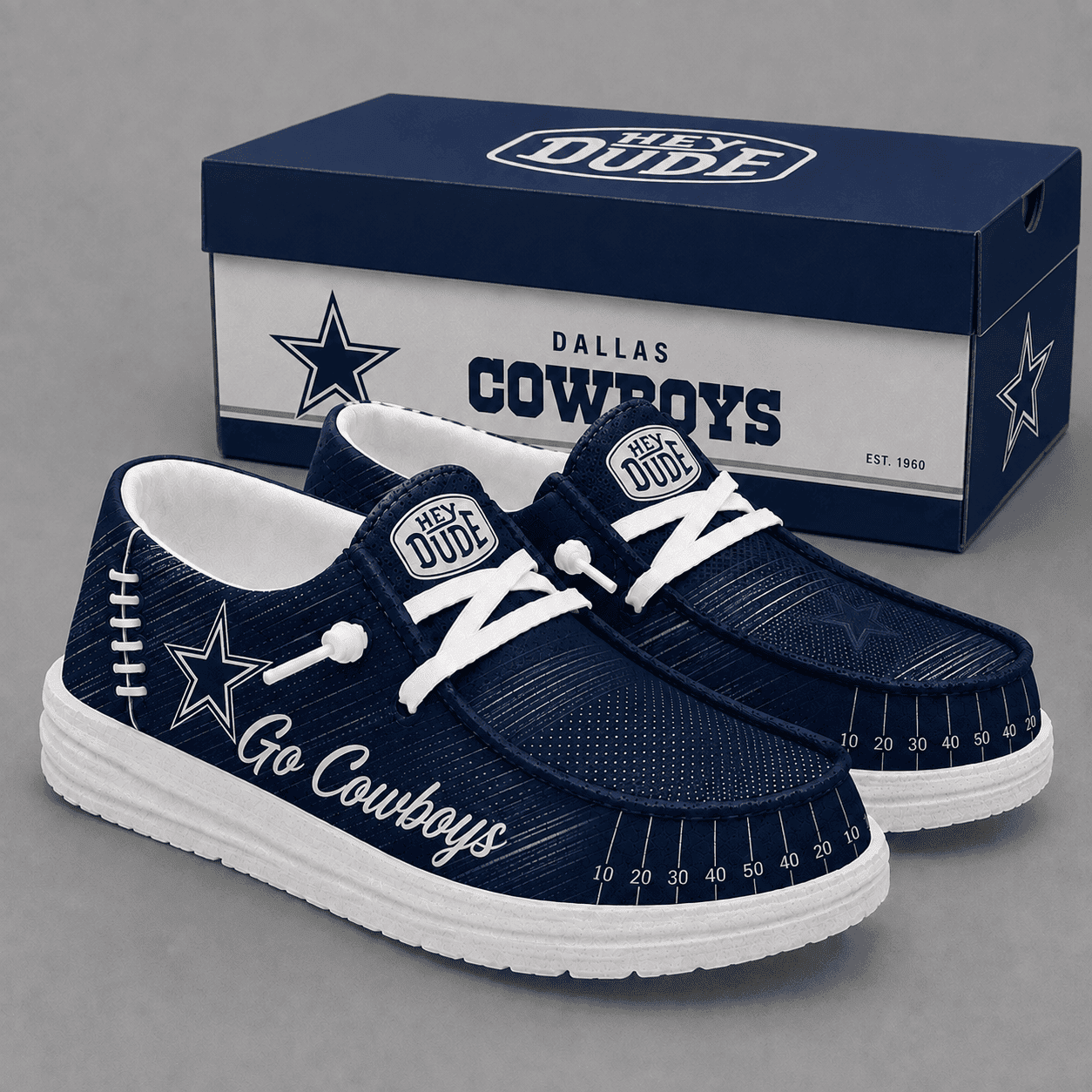 Dallas Cowboys | Premium NFL Football Field Fan Loafer Shoes - VA33028