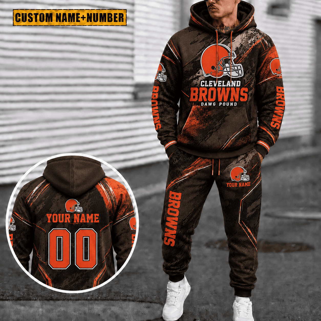 Cleveland Browns Personalized Combo Hoodie And Sweatpants Gift For Fan VAN40022