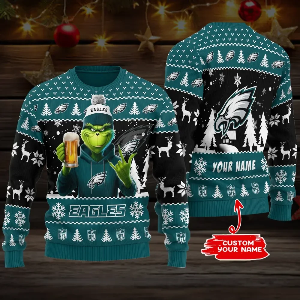 Philadelphia Eagles Christmas Woolen Sweater BGSWT732