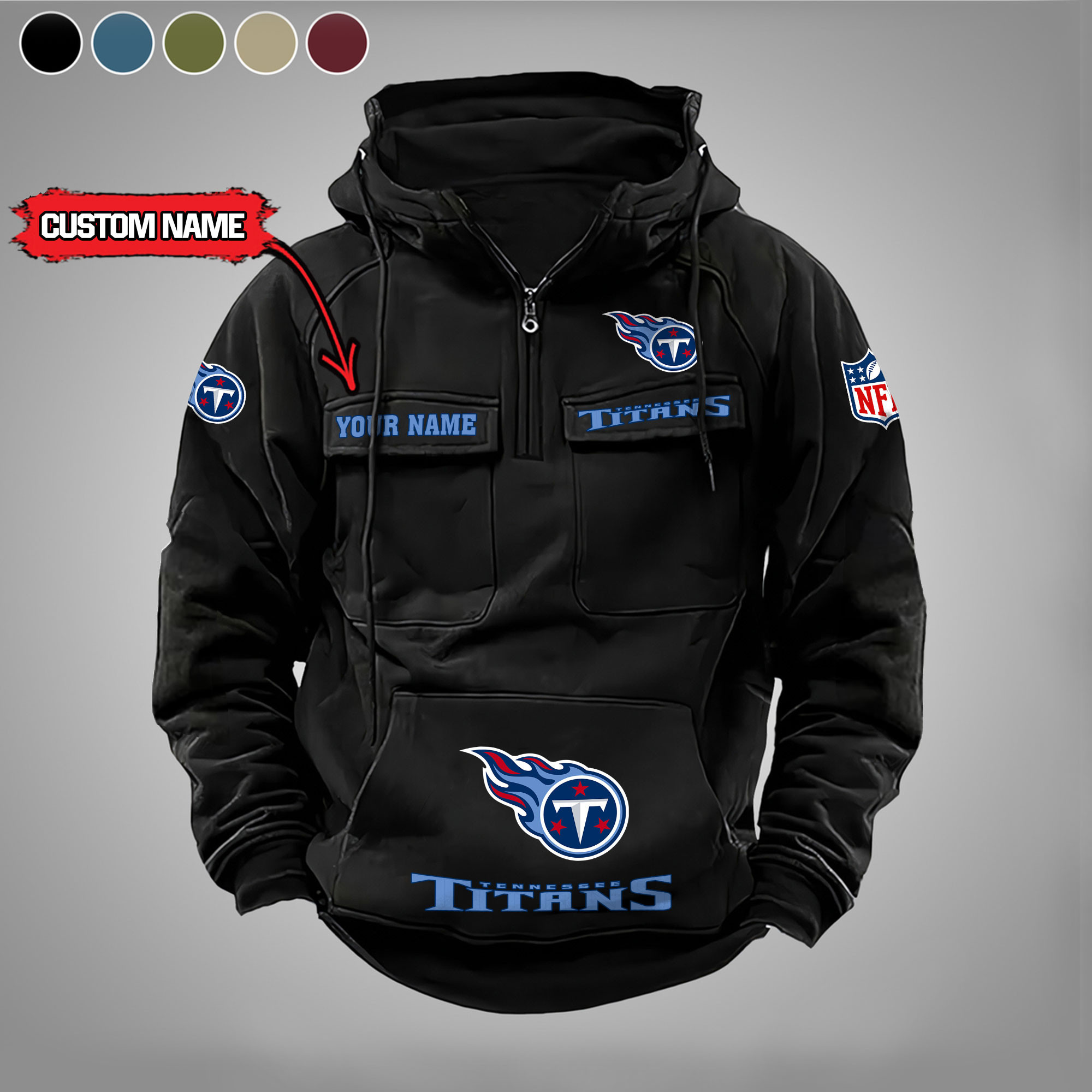 Tennessee Titans Vintage Men Hoodie AZVMHD007
