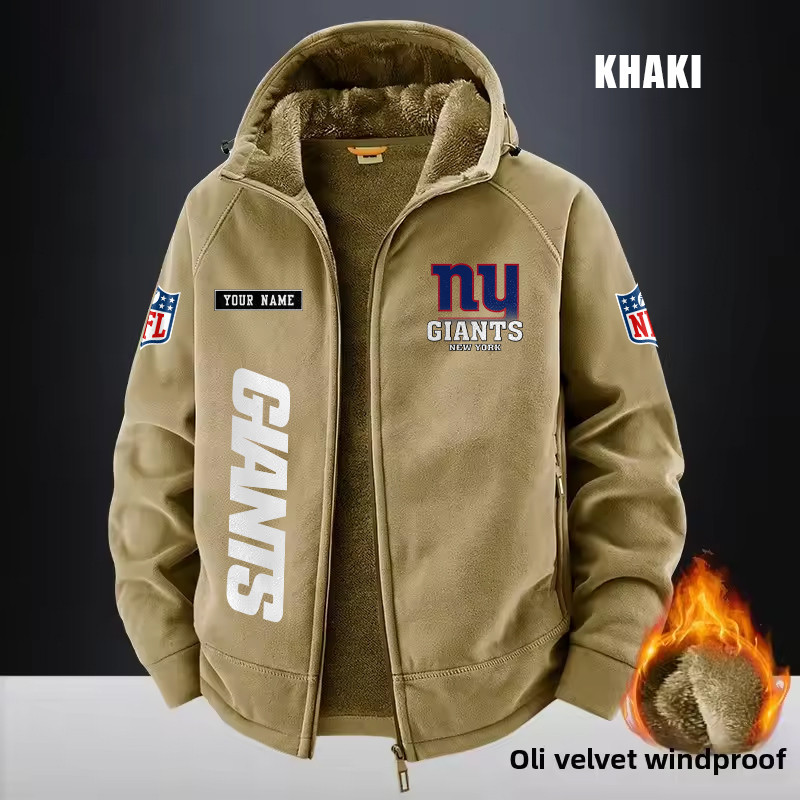 New York Giants Fleece Fashion Hooded Jacket Outdoor SPTFFHJ024