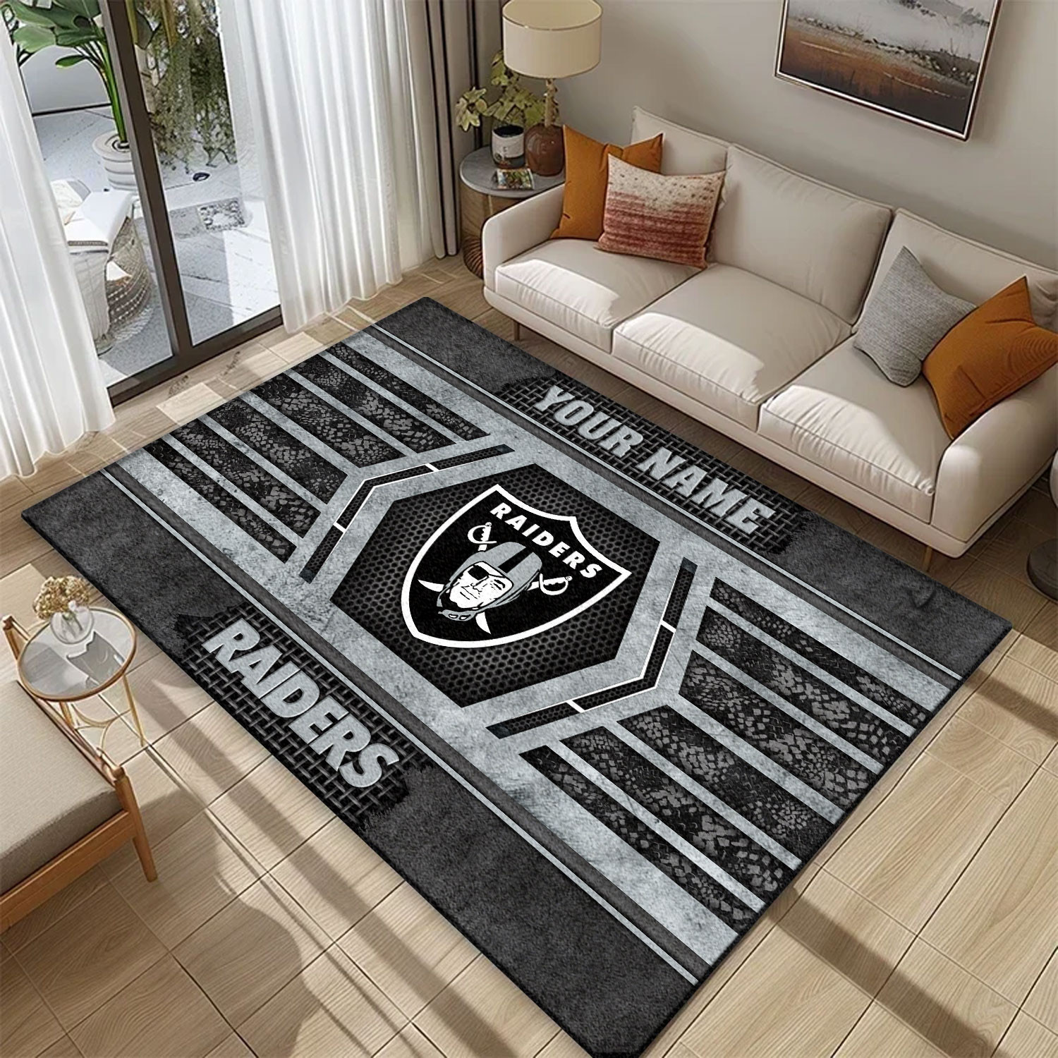 Oakland Raiders Area Rug PBA5PMG