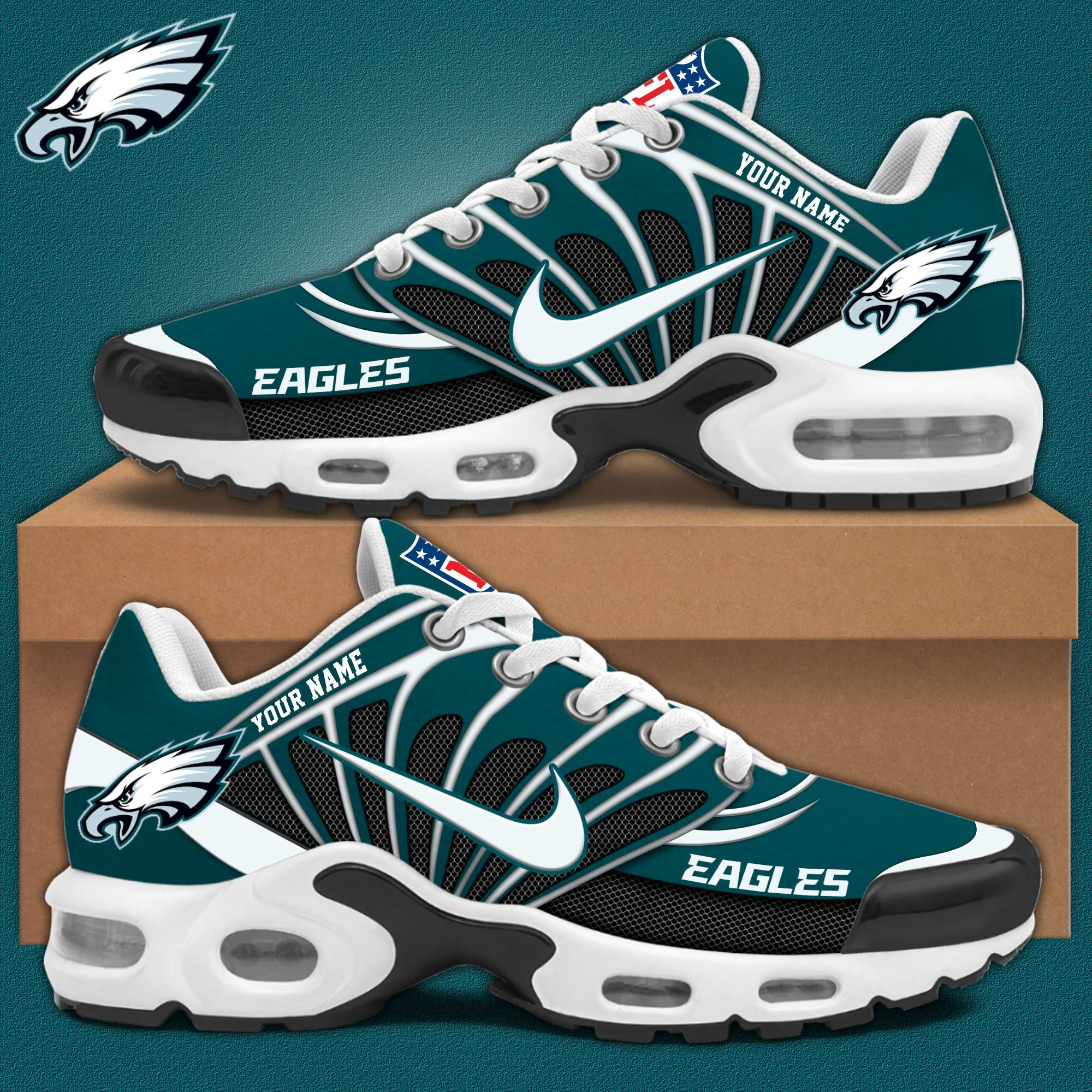 Philadelphia Eagles Personalized Plus Sneakers 0813 BGTN1369