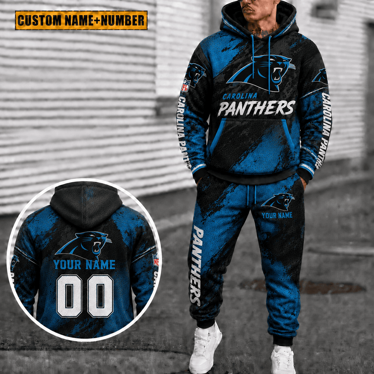 Carolina Panthers Personalized Combo Hoodie And Sweatpants Gift For Fan VAN6141