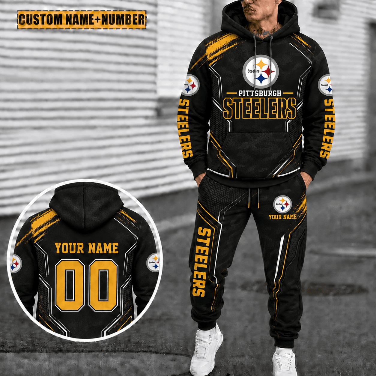 Pittsburgh Steelers Personalized Combo Hoodie And Sweatpants Gift For Fan VAN5001