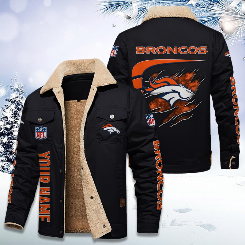 Denver Broncos Personalized Sherpa Fleece Trucker Jacket DMHL1027