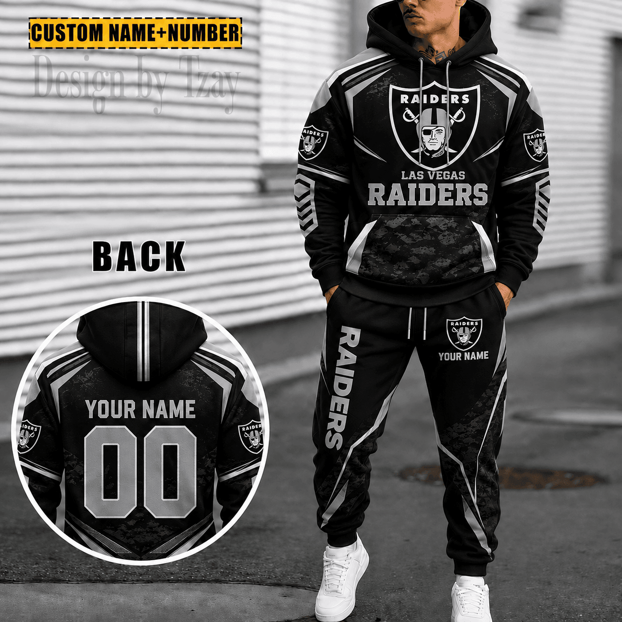 Raiders Personalized Combo Hoodie And Sweatpants Gift For Fan VA1041
