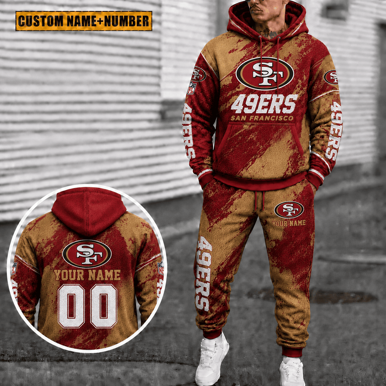 San Francisco 49ers Personalized Combo Hoodie And Sweatpants Gift For Fan VAN6140