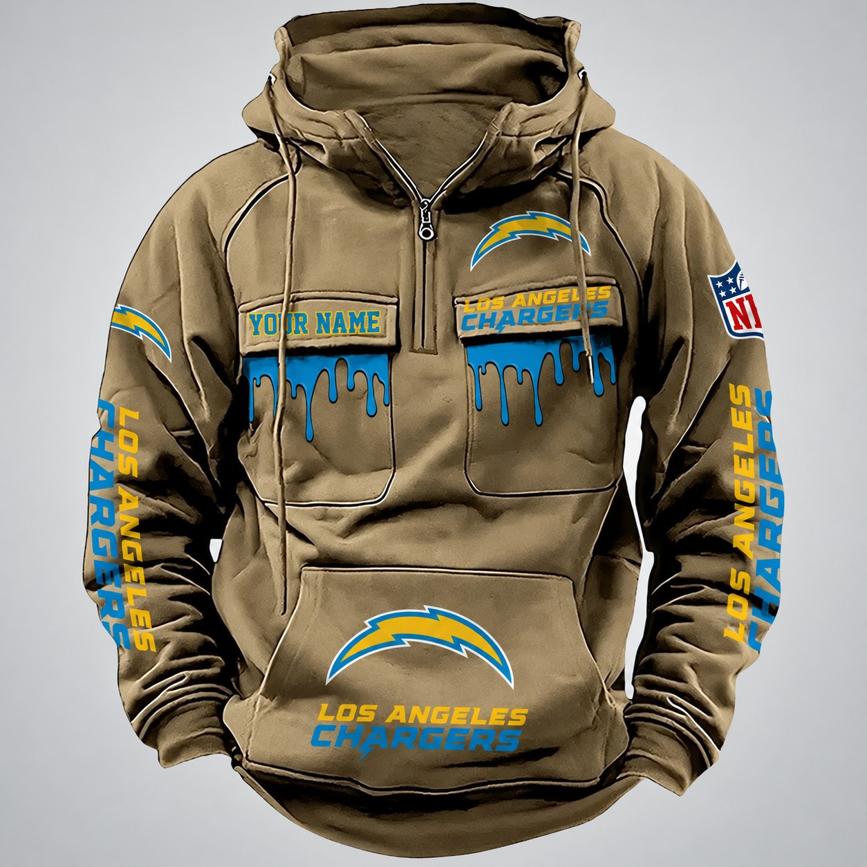 Los Angeles Chargers Vintage Men Hoodie DV22 AZVMHD493