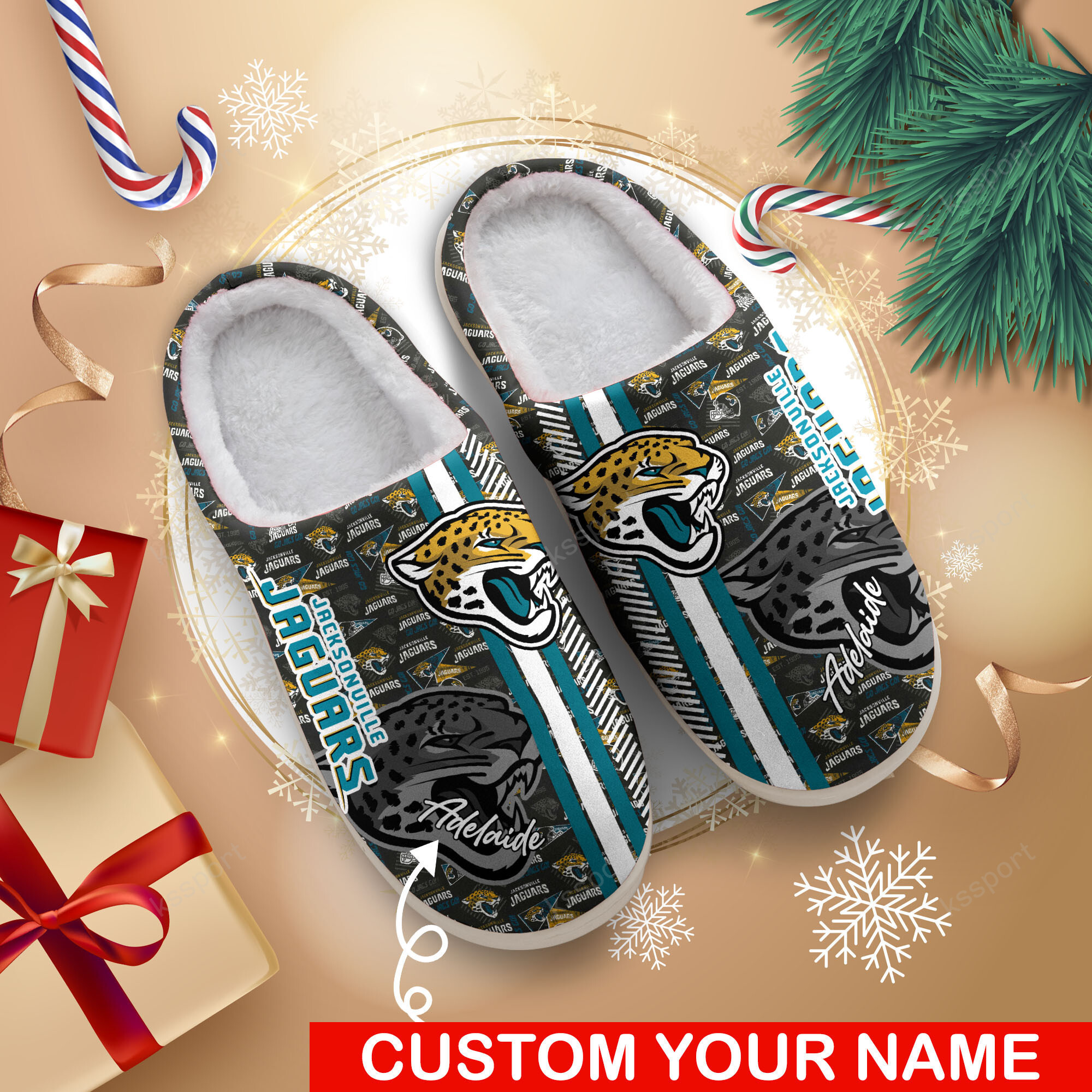Jacksonville Jaguars Personalized Slipper BG72