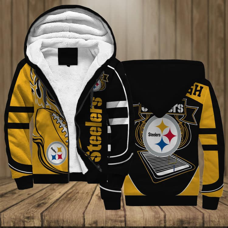 Pittsburgh Steelers Heavy Fleece Zip-up Hoodie MTE070