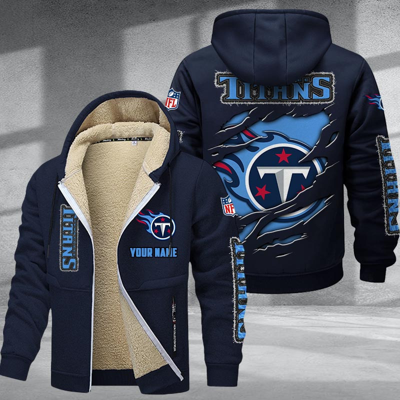 Tennessee Titans DMTZ0384 Premium Sherpa-Lined Winter Hoodie – Personalized Edition