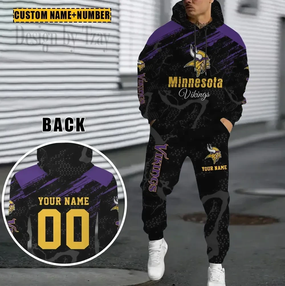 Minnesota Vikings Combo Hoodie And Sweatpants Gift For Fan AZHD1070