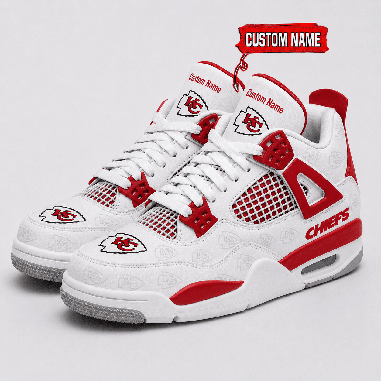 Kansas City Chiefs Personalized AJ4 Sneaker VA336