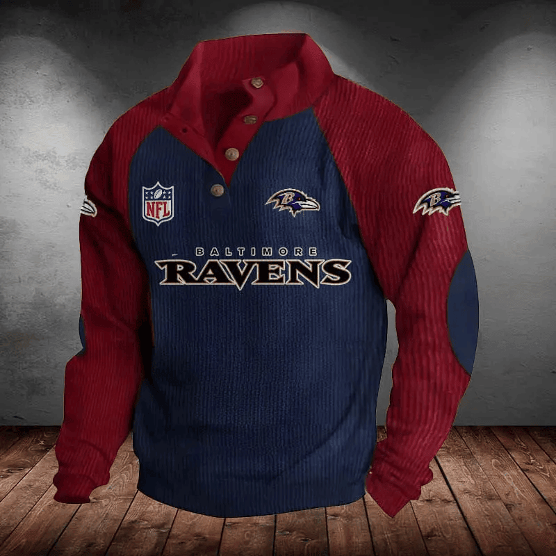 Baltimore Ravens S9DBSCH821 Men's Corduroy Colorblock Sweatshirt