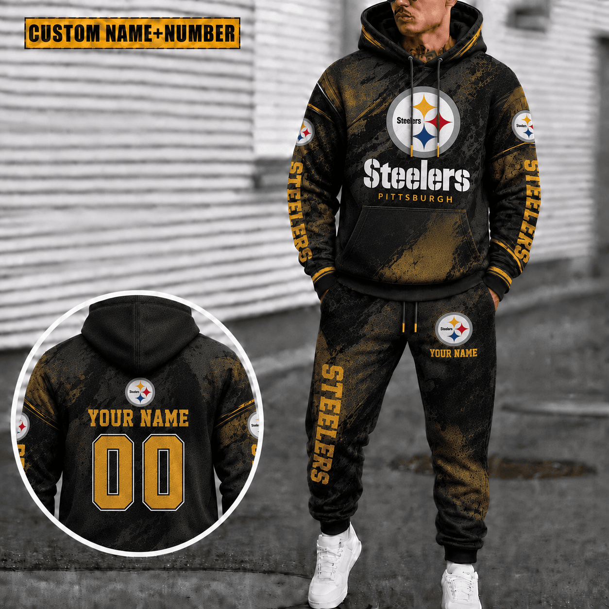 Pittsburgh Steelers Personalized Combo Hoodie And Sweatpants Gift For Fan VAN6120