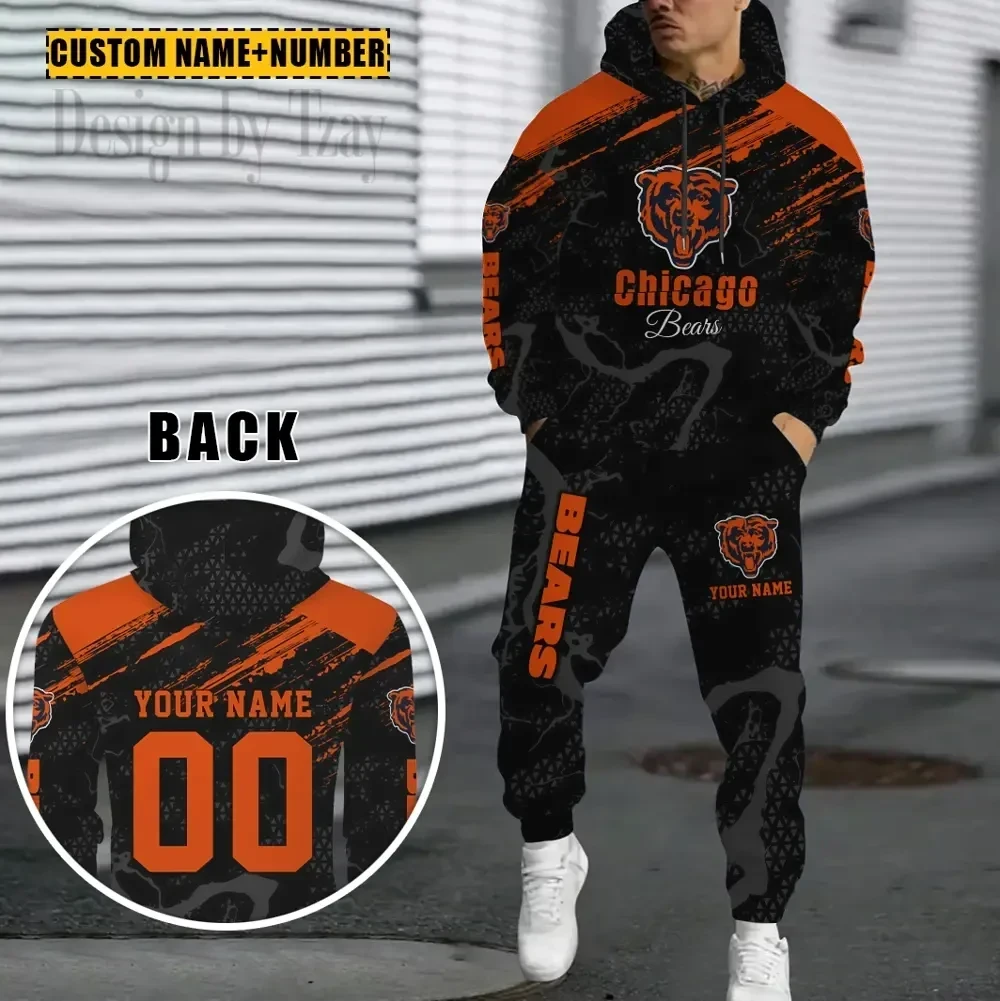Chicago Bears Combo Hoodie And Sweatpants Gift For Fan AZHD1055