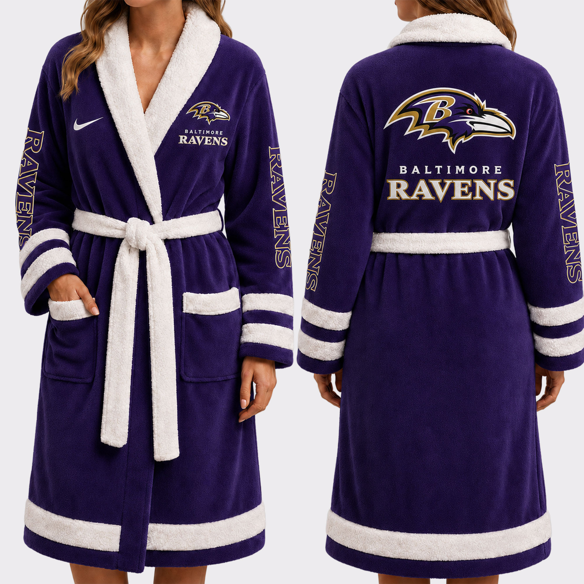 Baltimore Ravens | Premium NFL Fleece Bathrobe VA1236
