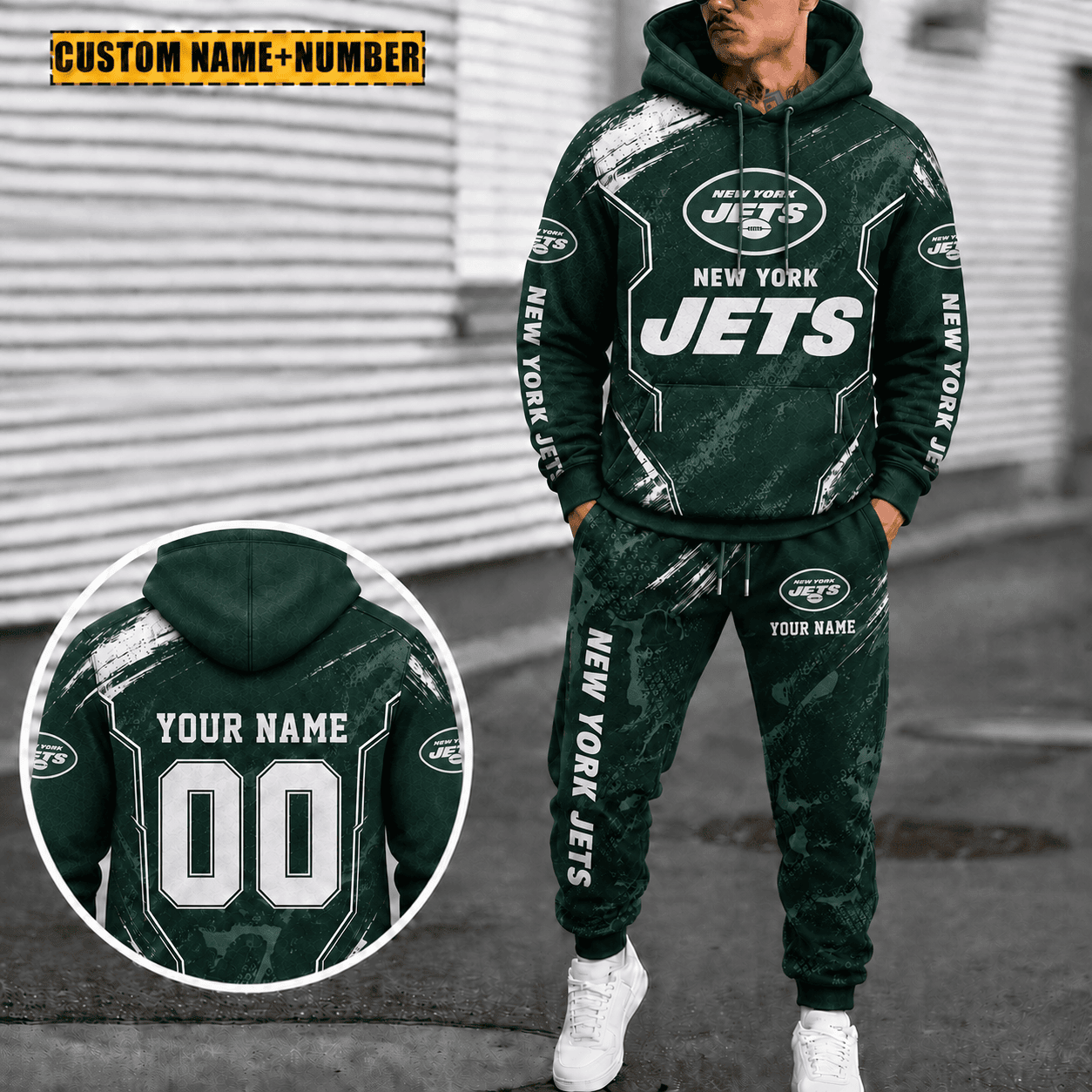New York Jets Personalized Combo Hoodie And Sweatpants Gift For Fan VAN3121