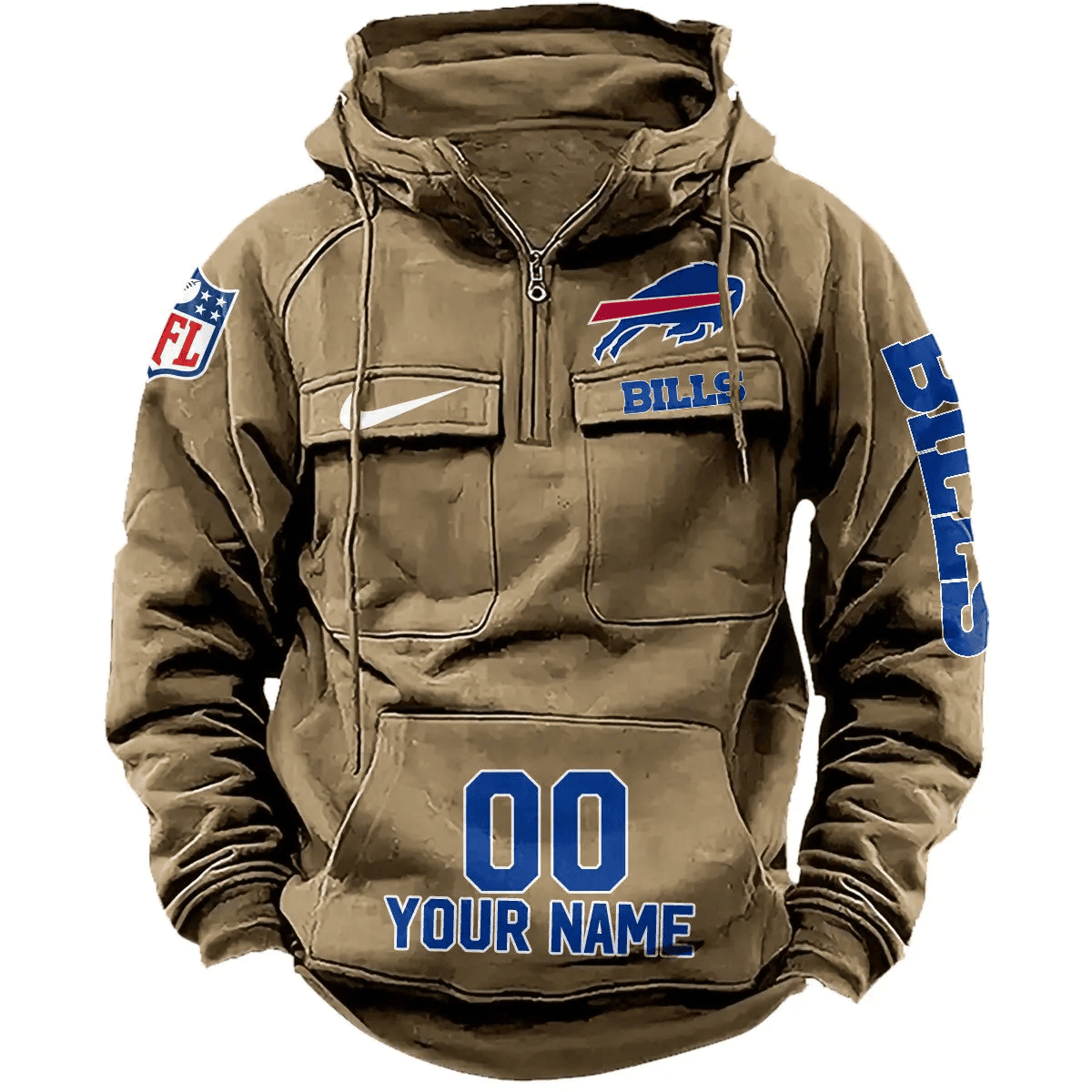 Buffalo Bills Vintage Men Hoodie AZVMHD065