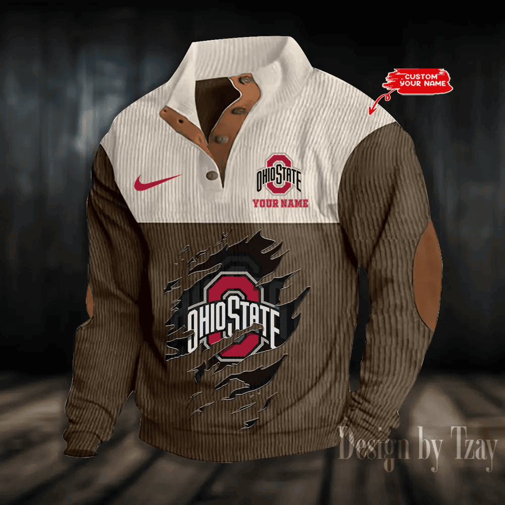 S9DBSCH536Ohio State Buckeyes NCAA Double Collar Hoodies