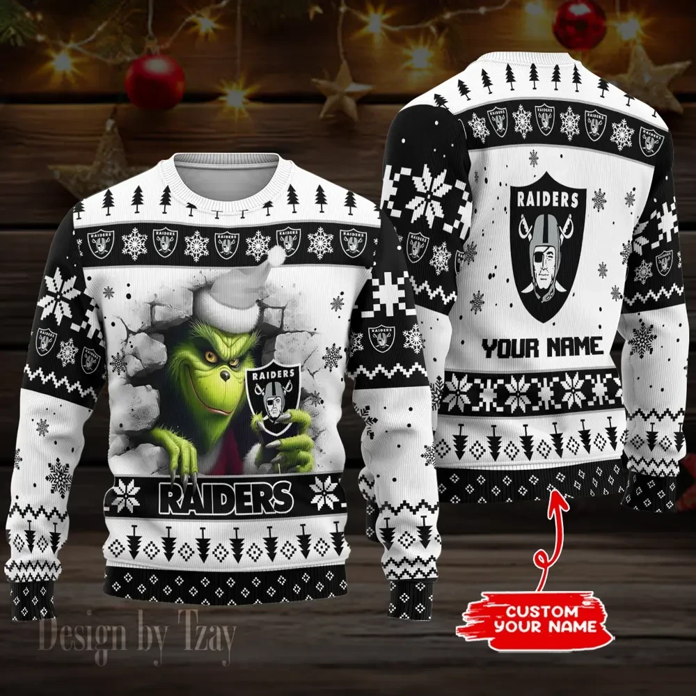 Las Vegas Raiders Ugly Christmas Woolen Sweaters BGSWT784