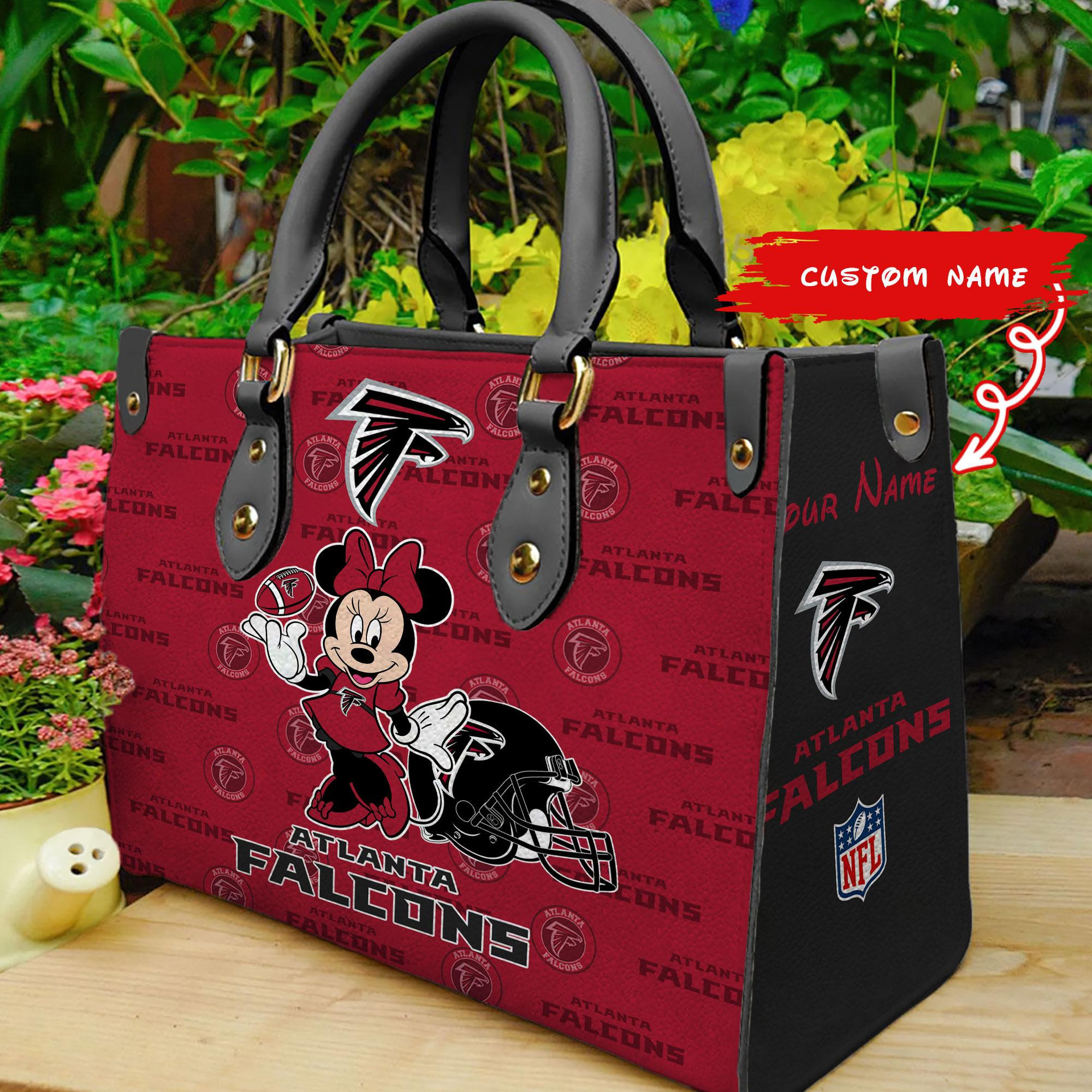 Atlanta Falcons Personalized Leather Hand Bag BB405