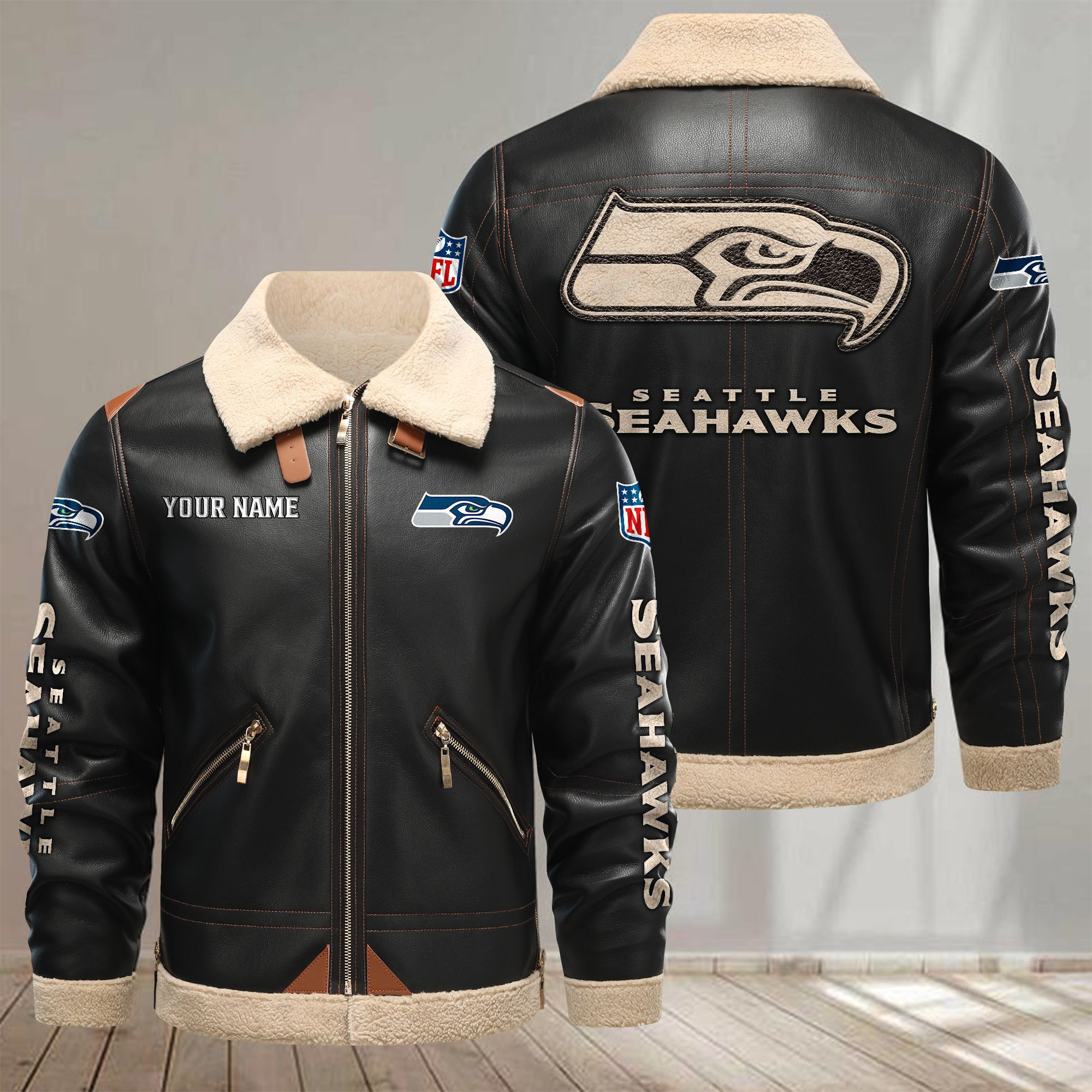Seattle Seahawks VITPL099 Leather Jacket – Premium & Ultra-Thick Leather Jacket