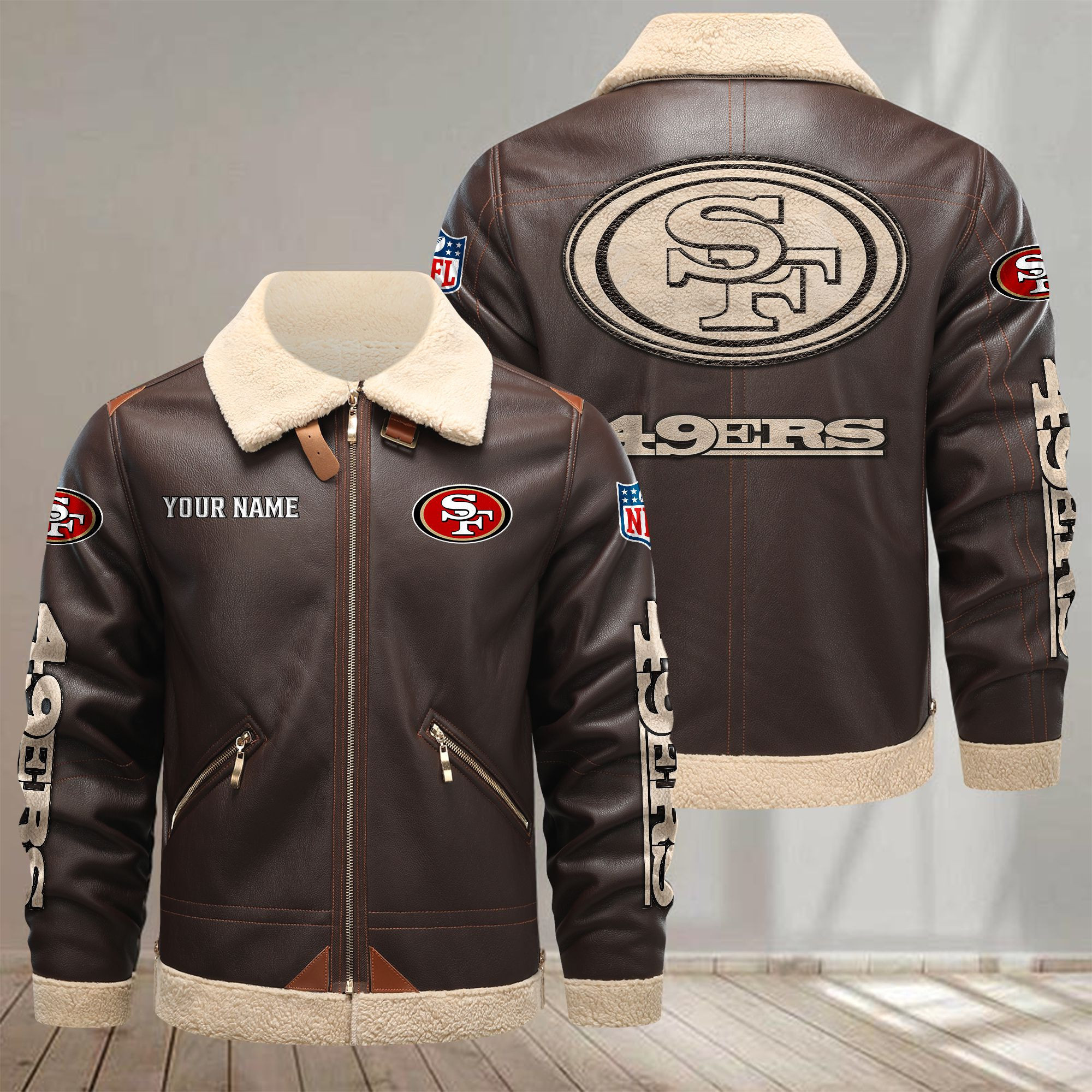 San Francisco 49ers VITPL098 Leather Jacket – Premium & Ultra-Thick Leather Jacket