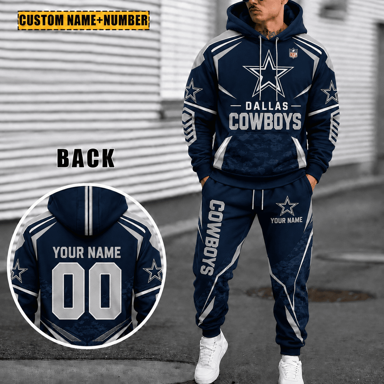 Dallas Cowboys Personalized Combo Hoodie And Sweatpants Gift For Fan VA1029