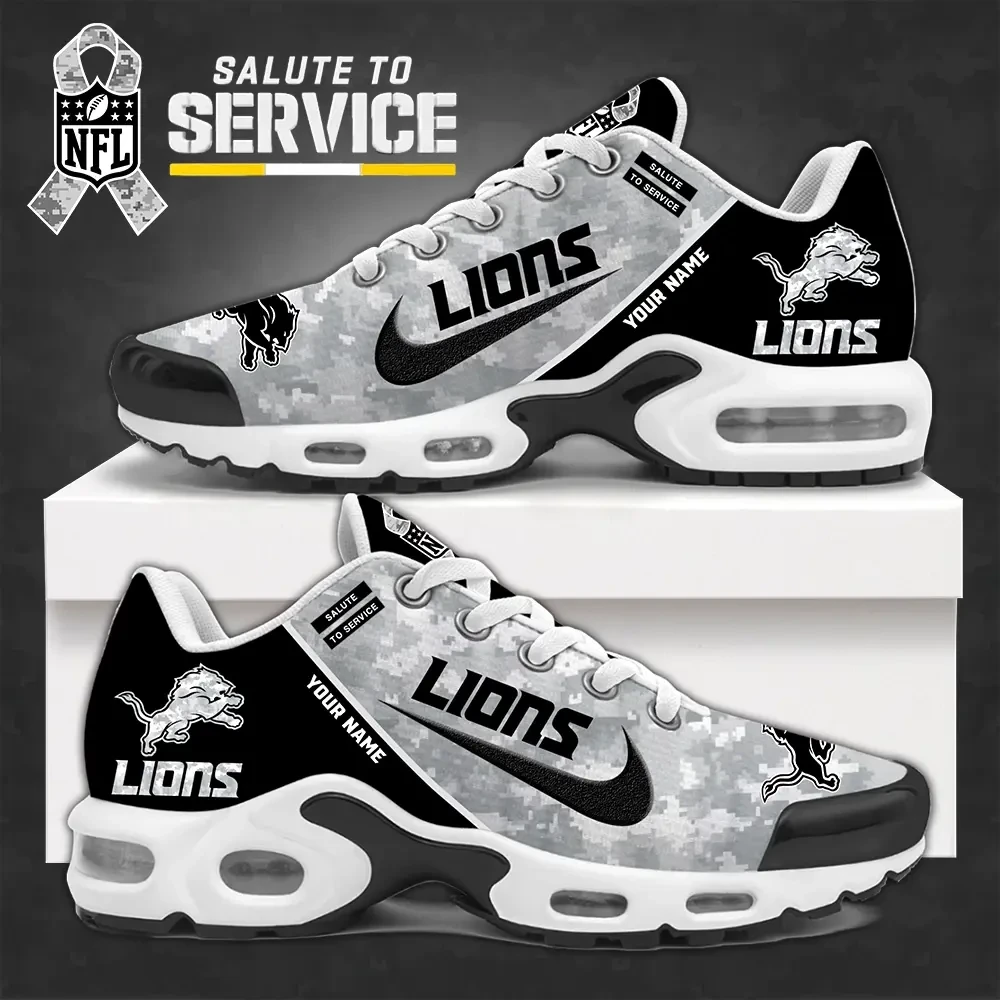 SPTBGTN543-Detroit Lions Personalized Plus T-N Youth Sneakers
