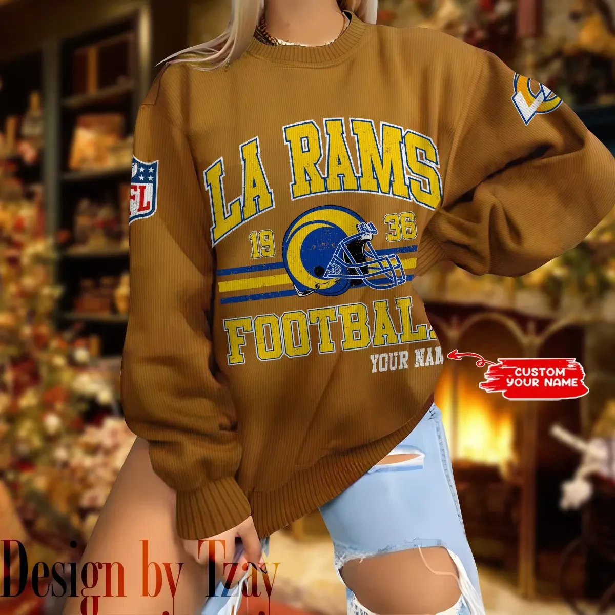 Los Angeles Rams Personalized Fashion Design New Woolen Sweater BGSWT305