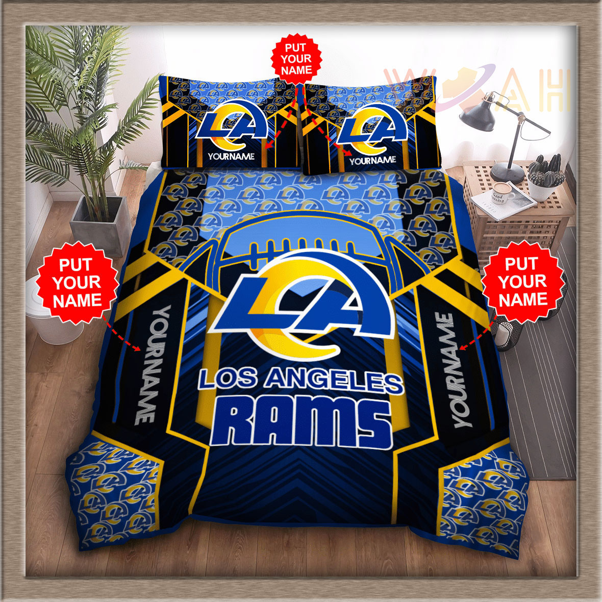 Los Angeles Rams Personalized Bedding Set BG36 US KING