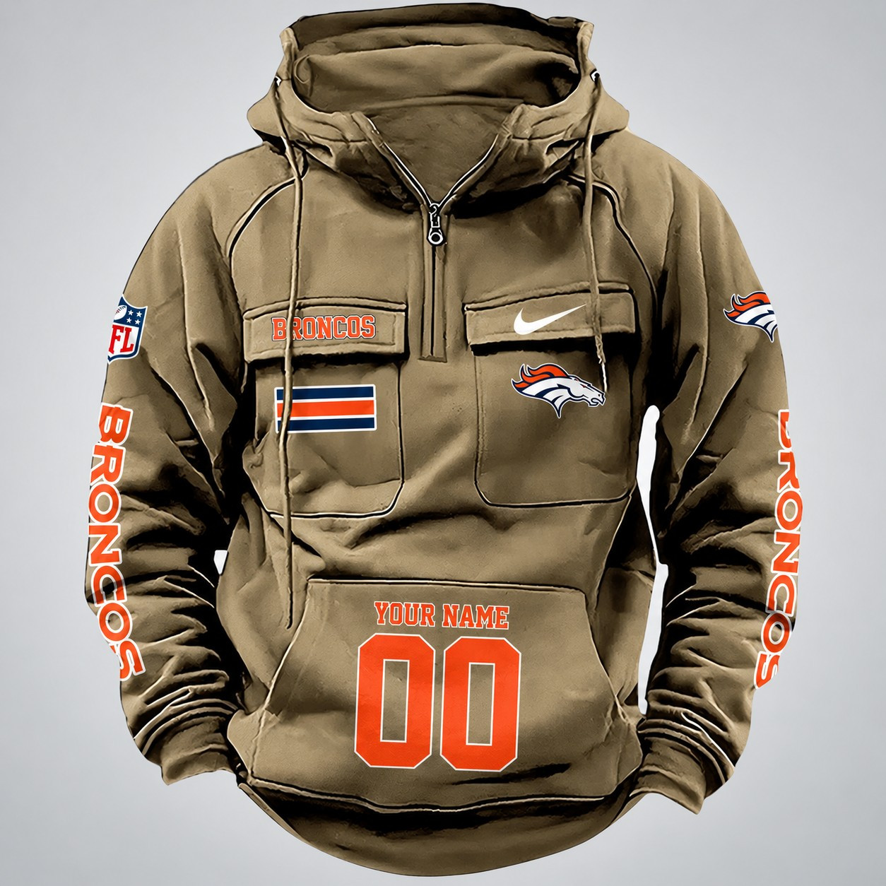Denver Broncos Vintage Men Hoodie DV2 AZVMHD389