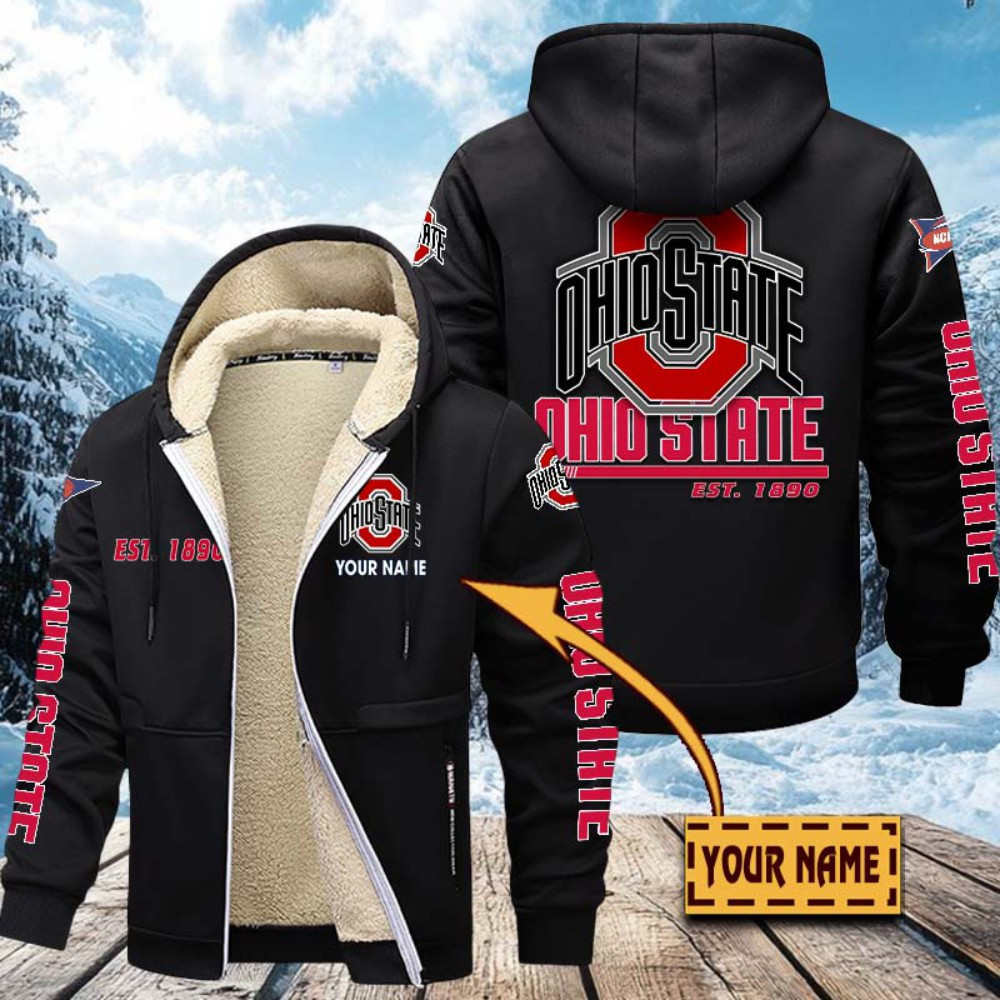 Ohio State Buckeyes Premium Sherpa-Lined Winter Hoodie – Personalized Edition VITZC473